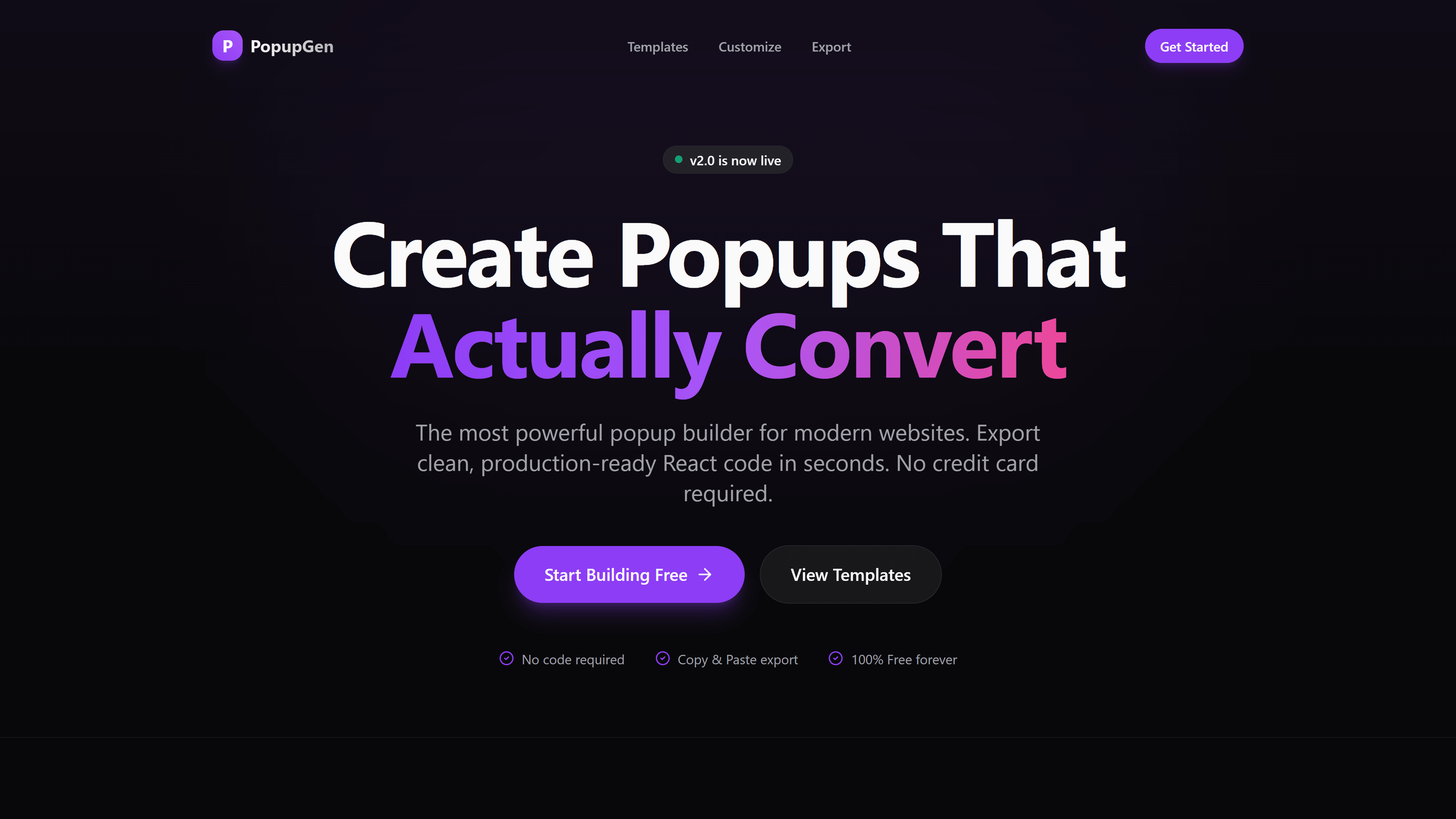 Popup Generator V2